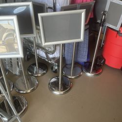 Adjustable Pedestal Sign Holder Floor Stand 