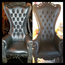 Black Or silver Throne Chair Rent Only