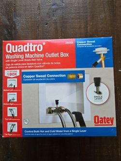 Quadtro washing machine outlet box