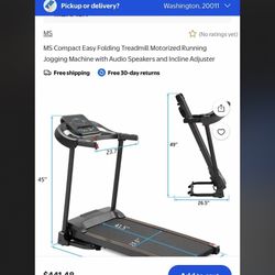 MS Compact Easy Folding Treadmill