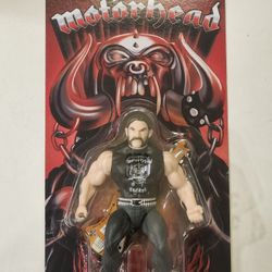 UNPUNCHED CARD. SUPER7. MOTOR HEAD. EVERTHING LOUDER THAN EVERTHING ELSE. LEMMY KILMISTER 5.5 " ACTION FIGRE