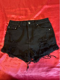 black shorts