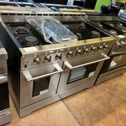 NXR 48 inch wide stainless steel gas stove