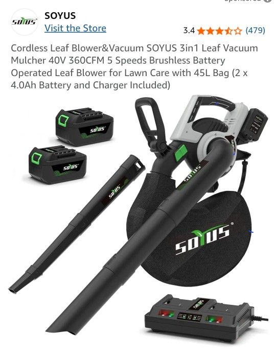 Cordless Leaf Blower and Vaccum