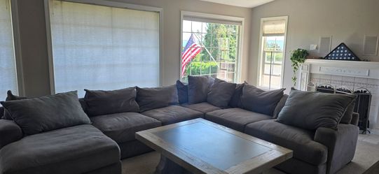 Macy’s Large Gray Sectional with Chaise – $600 FIRM