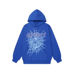 Dark Blue Sp5der Hoodie Size M