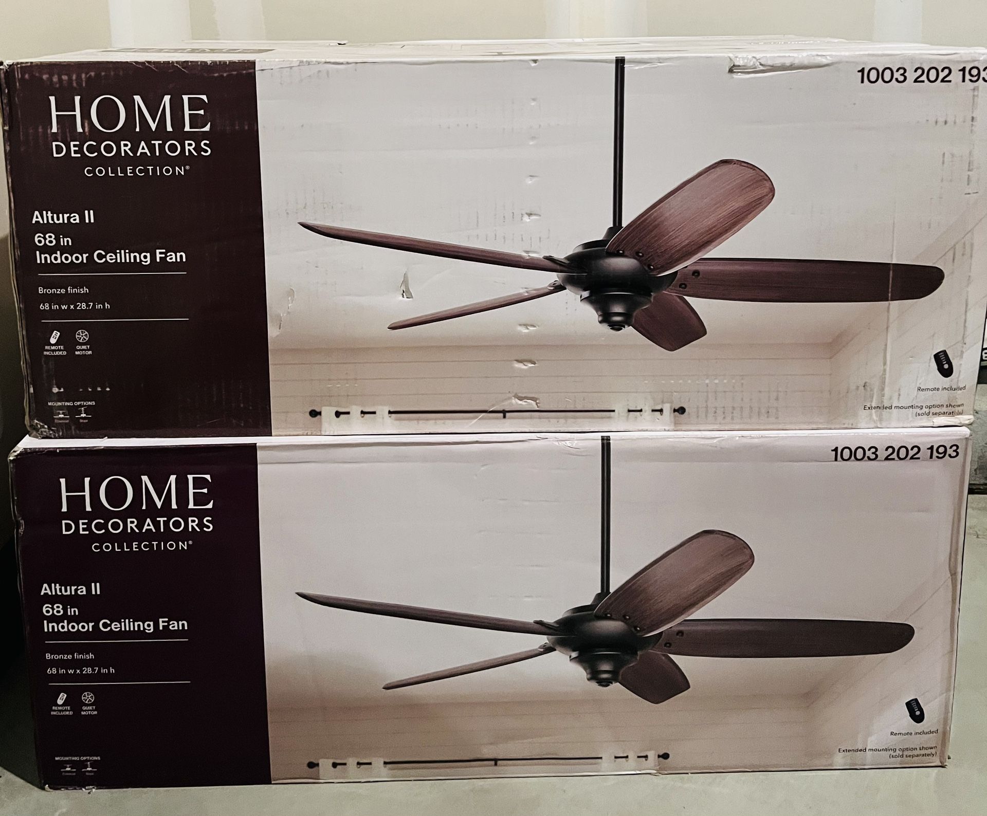 Home Decorator Altura II 68 in. Indoor Bronze Ceiling Fan for Sale in