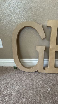 Large Paper Mache Letter G 2 Ft