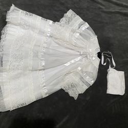 Silver Mermaid Vestido de bautizo de satén y tul para niñas y cumpleaños