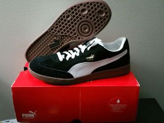 NEW* MENS PUMA LIGA LA SHOES BLACK WHITE SUEDE RETAIL $65