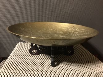 Antique Chinese Brass Plate