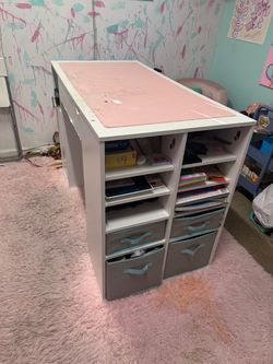 Big Craft/Art Table with Storage