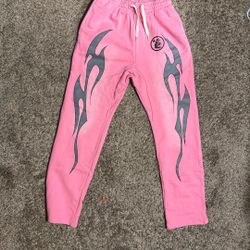 Pink Hellstar Flame Sweats Mens medium
