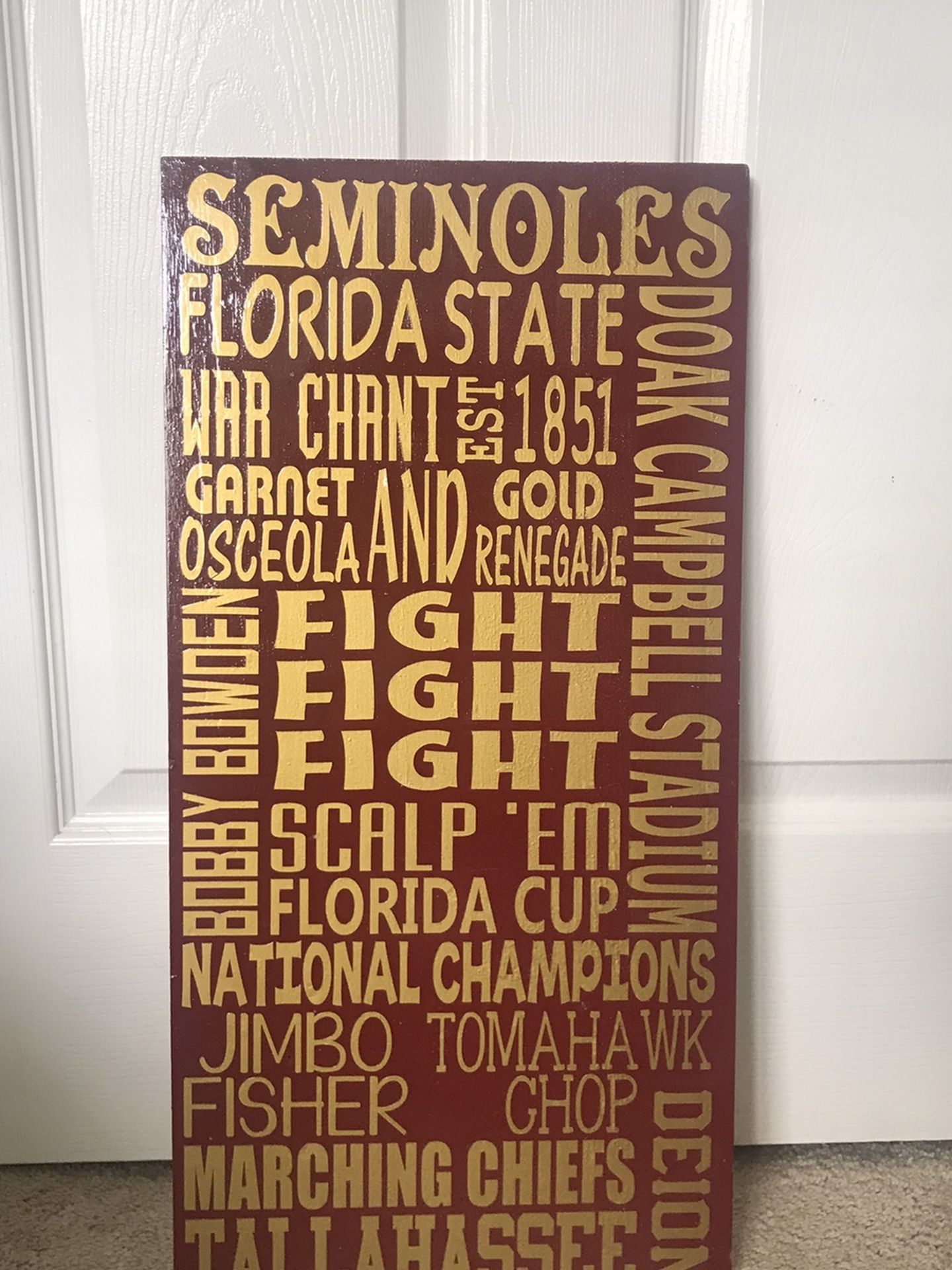Florida State University Seminoles Wall Decor