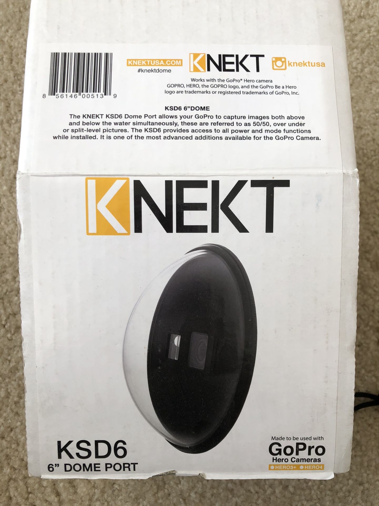 Knekt KdD6 6 inch Dome Port for GoPro