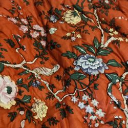 Beautiful MCM Asian Floral 🈵 King/Cal King Quilt Bedspread $55😊❤️ 🐦 