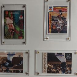 Micheal Jordan Baseball And Basketball Cards. Near Mint. These Cards Will Only Go Up In Value