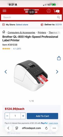 Brother QL-800 Label Printer
