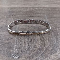 Silver & Gold Magnetic Link Bracelet
