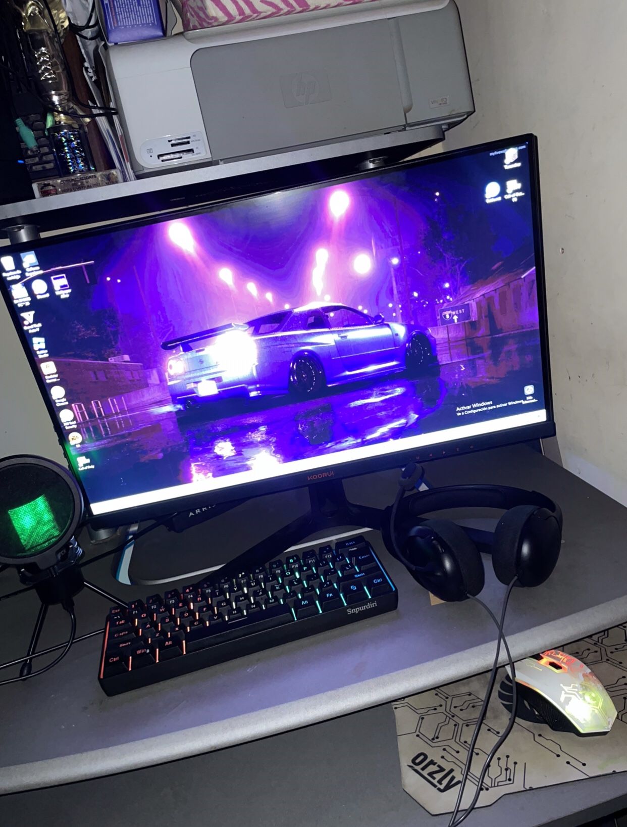 PC Geforce RTX with Mouse with keyboard with microphone with computer ✅