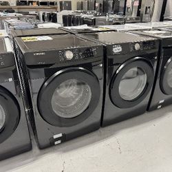 Black Smart Washer Dryer Set New 1 Year Warranty 
