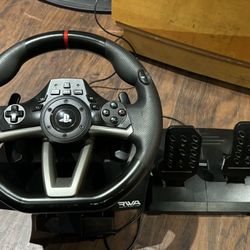 Gaming Steering Wheel With Feet Pedals