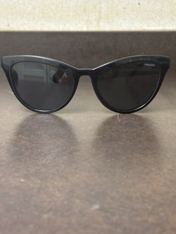 Authentic Prada Cat Eye Acetate Black Sunglasses