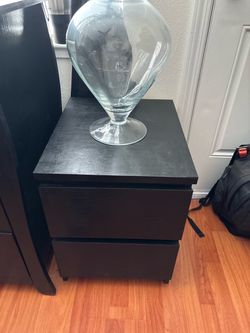 IKEA Black Nightstand