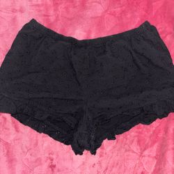 Forever 21 Black Ruffle Shorts