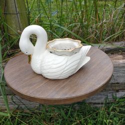 Antique Swan Planter