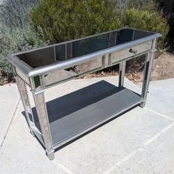 Vintage Pier 1 Mirrored Console Table / Vanity NO CRACKED GLASS