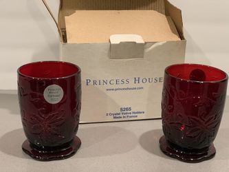 Princess House 2 Crystal Votive Holders