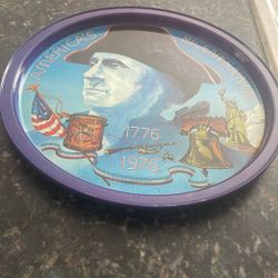 Vintage America’s Bicentennial Metal Tin Serving Tray  (1(contact info removed))