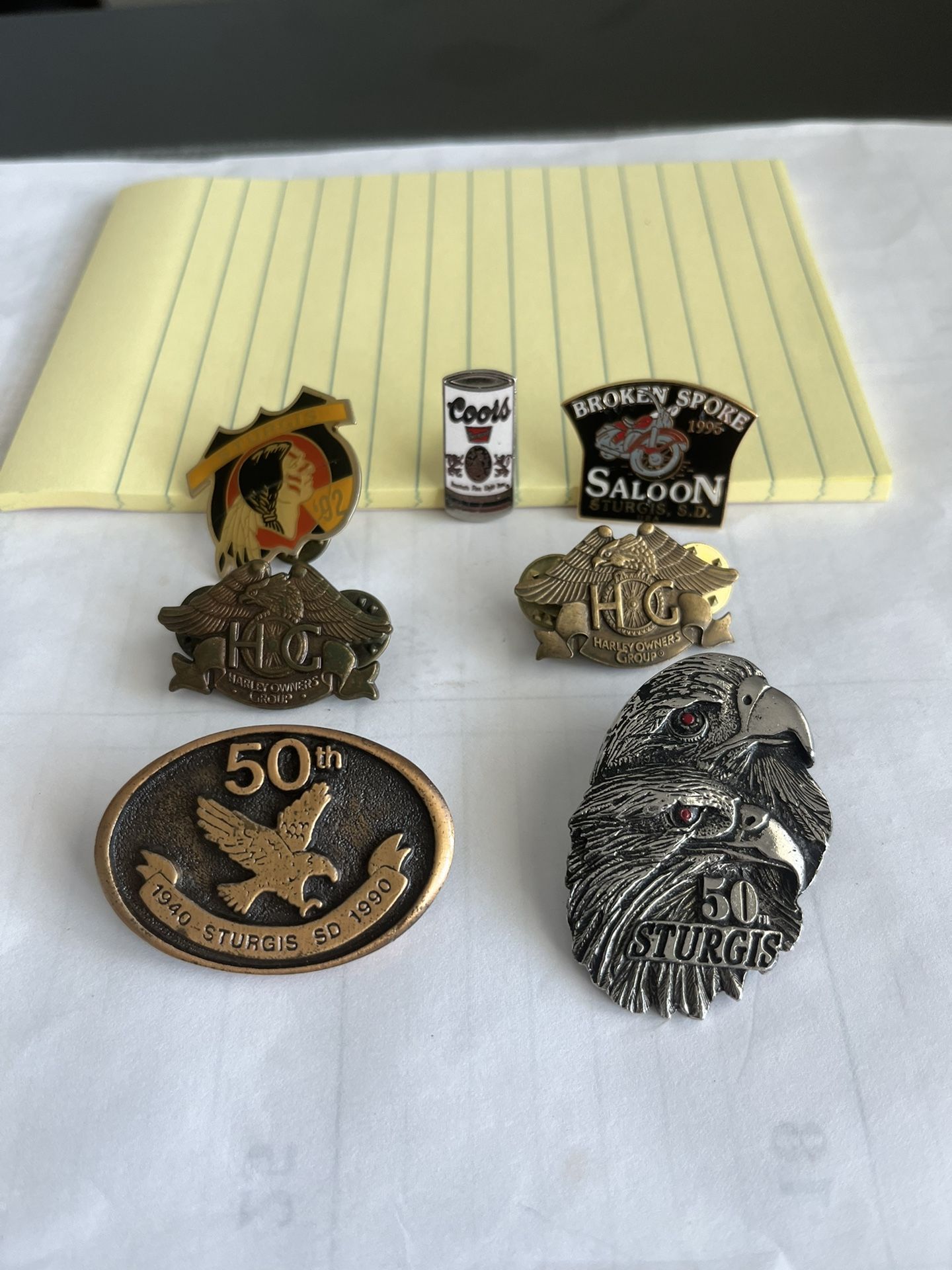 Harley Davidson And Sturgis Pins, Lot of (7) Seven