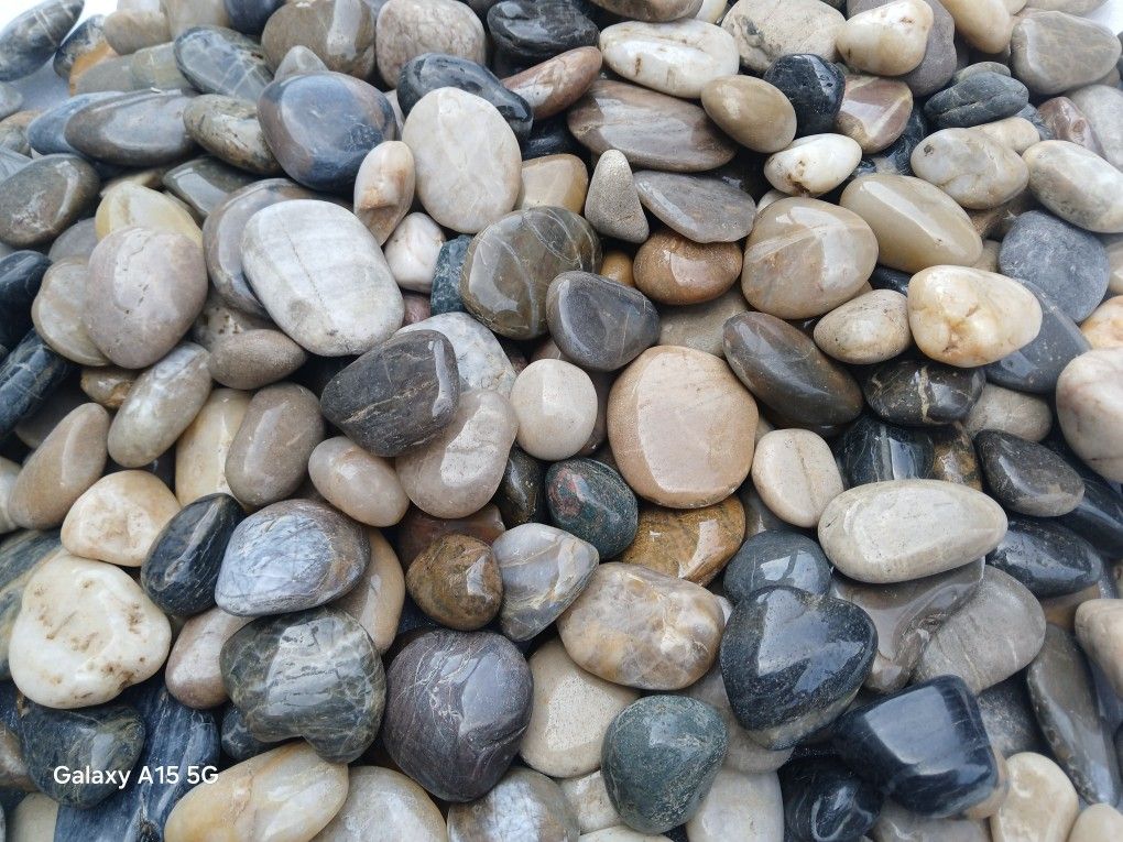 Multi-color Polished Pebbles 1" - 2"