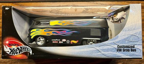 Hot Wheels 1:18 Scale VW Volkswagen Drag Bus By Mattel for Sale in