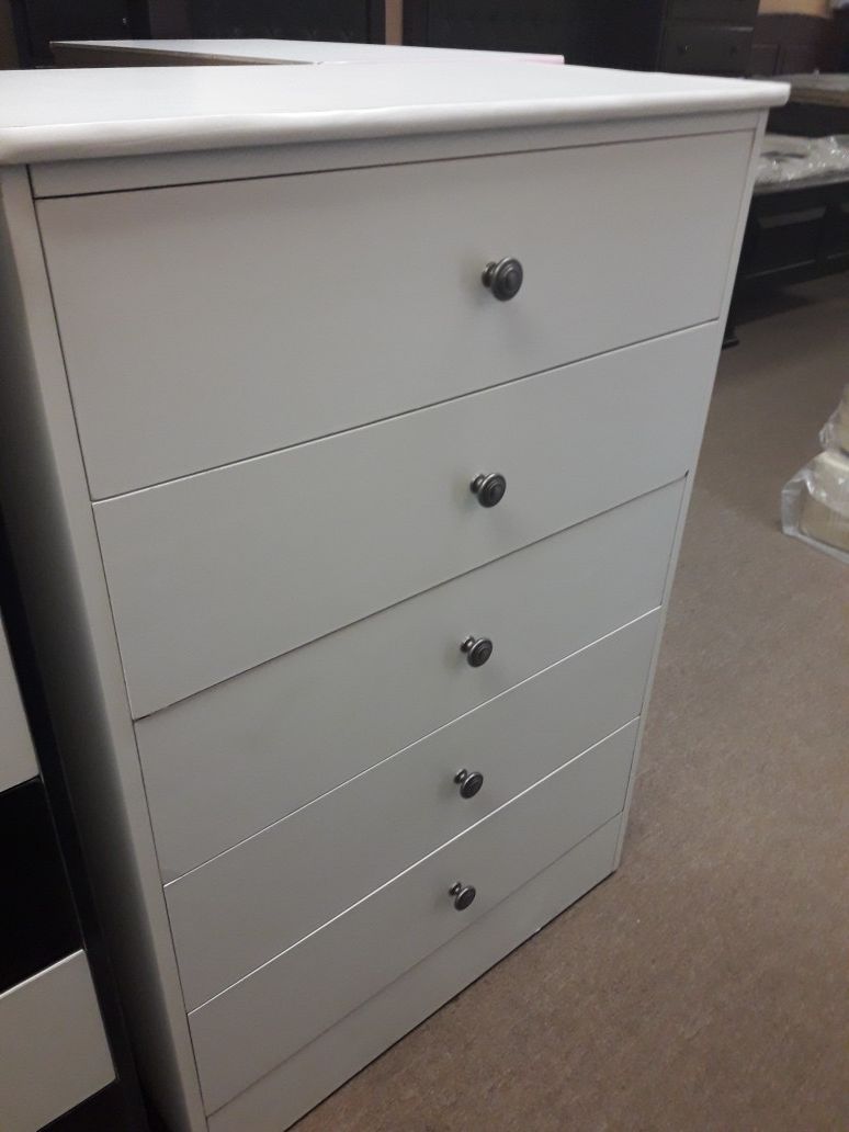 White compressed dresser cajonera
