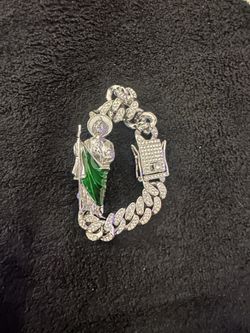 San Judas Cuban link bracelet