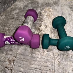 2 Sets of Dumbell Weights 2 lbs and 3lbs
