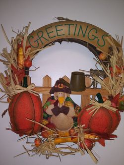 Fall holiday Thanksgiving door hanger decorations