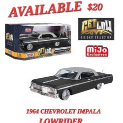 BLACK  & SILVER  1/24 SCALE LOWRIDER 