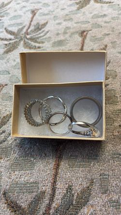 Combination of silver Rings