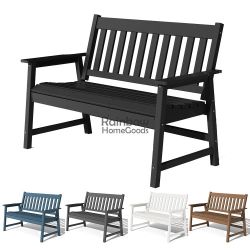 Premium HDPE Outdoor Loveseat Bench Patio Furniture