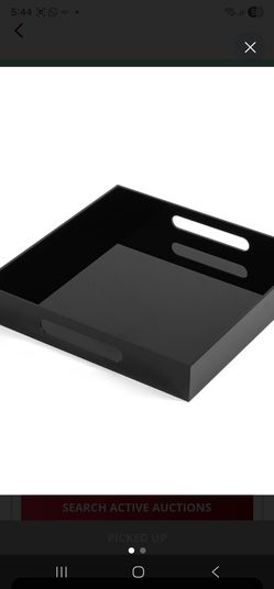 Acrylic black serving tray