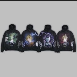 Darc Sport Dragon Ball Z SIDE-BY-SIDE Hoodie Box Set in Black Size Large NEW 