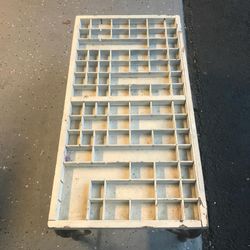 Antique Printer Tray- Accent Piece Coffee Table Handcrafted Unique 