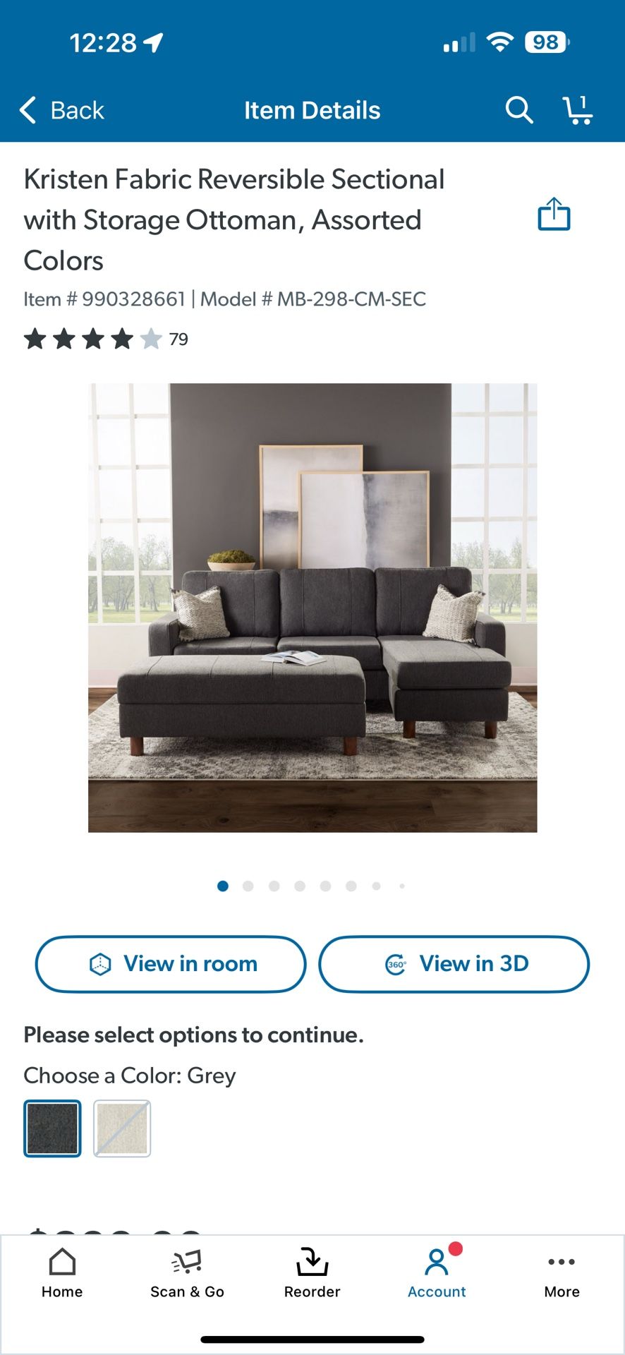 Sectional With Ottoman