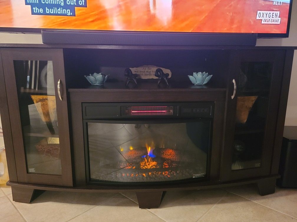 TV Stand with Fireplace