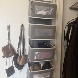 2 gray over door hanging organizers