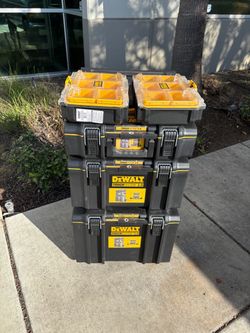 Title: NEW DeWALT ToughSystem 2.0 Mobile Rolling Storage Tower Stack – 5-Piece System